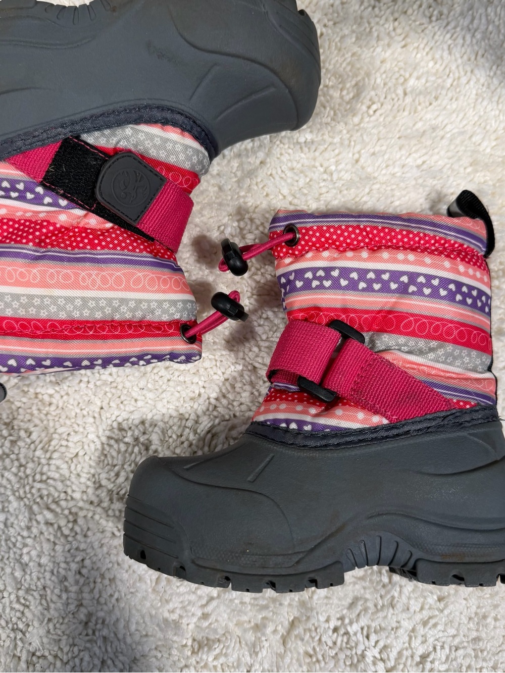 Northside Kids Waterproof Snow Boots in Pink, Purple & Gray